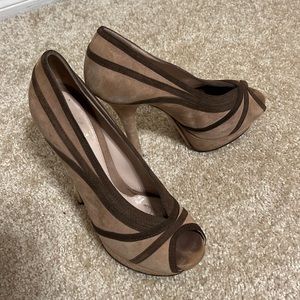 Fendi Suede Platform Heels